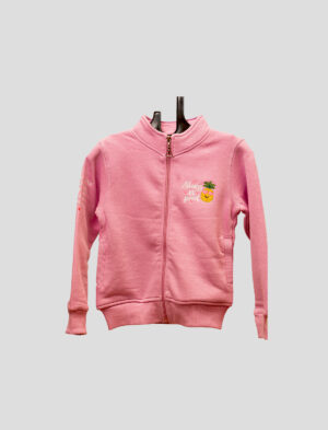 Pink Girls Zipper Jacket - Pretty