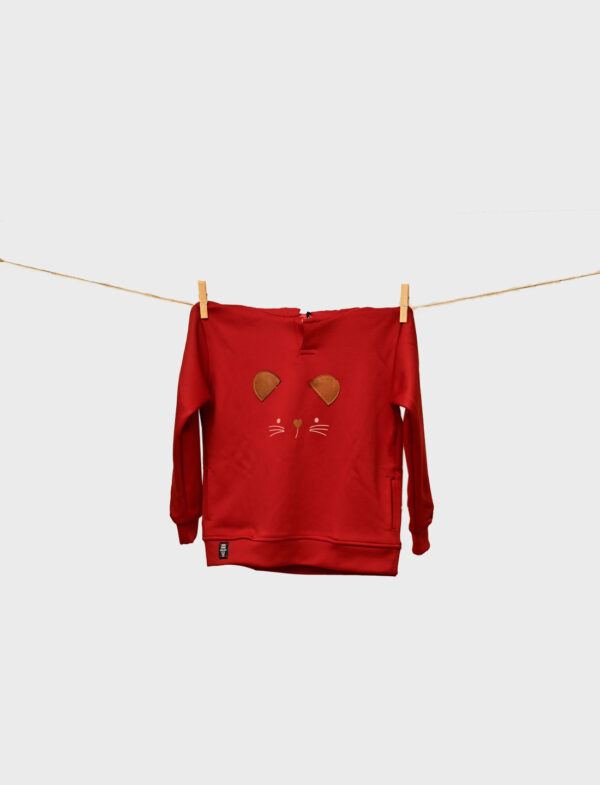 Red Girls Fleece Hoodie