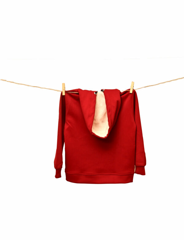 Red Girls Fleece Hoodie - Image 2